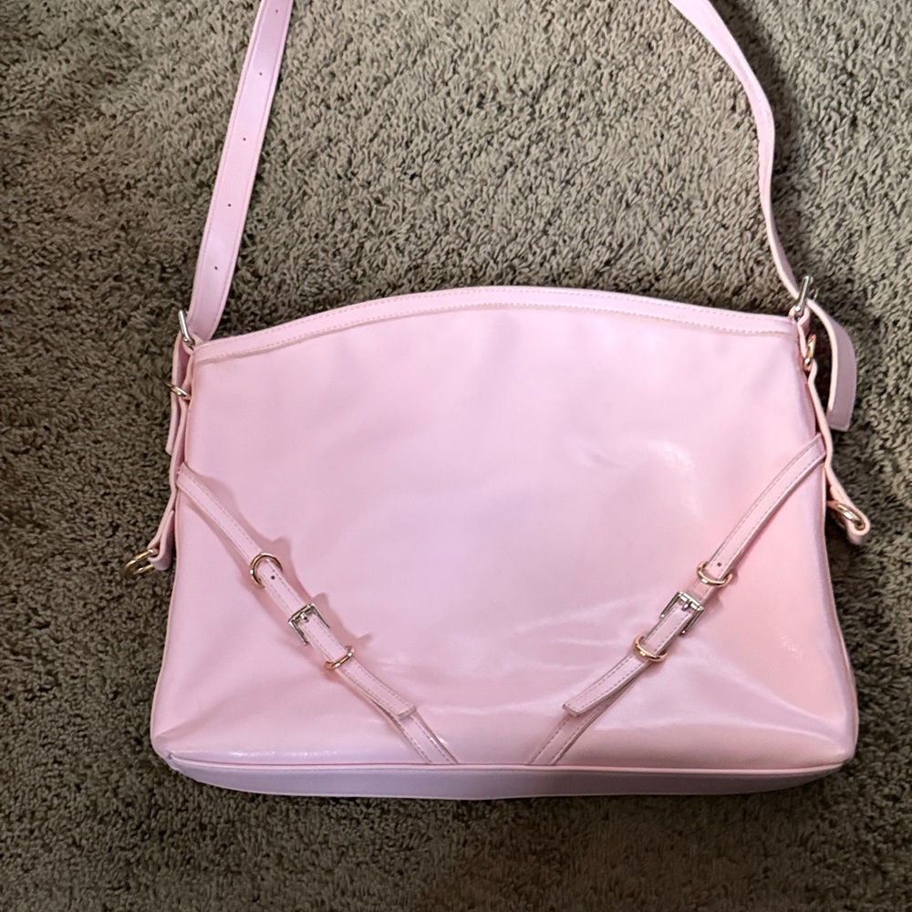 Laptop Pink Shoulder Bag for Women Soft, baby pink